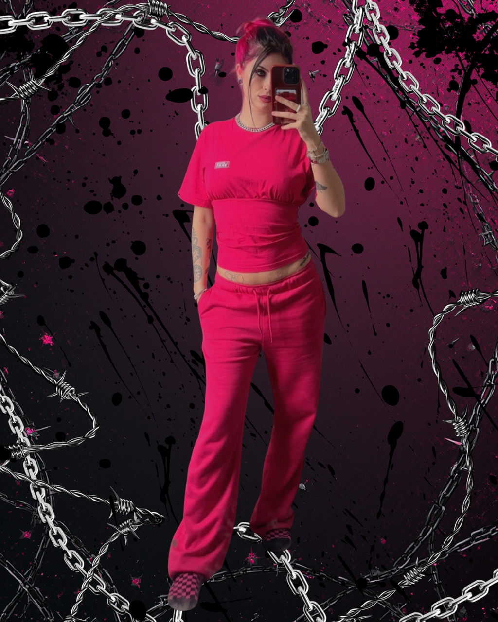 Reworked Pink Vans Tshirt