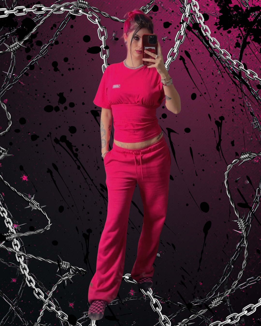 Reworked Pink Vans Tshirt