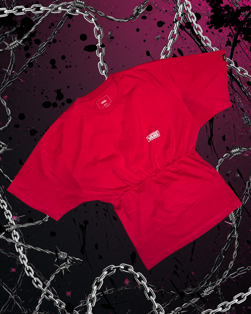 Reworked Pink Vans Tshirt